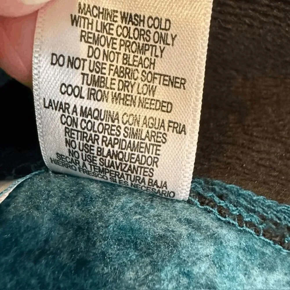 Andrew Marc New‎ York Full Zip Sweater Jacket Heathered Teal Black Size Large